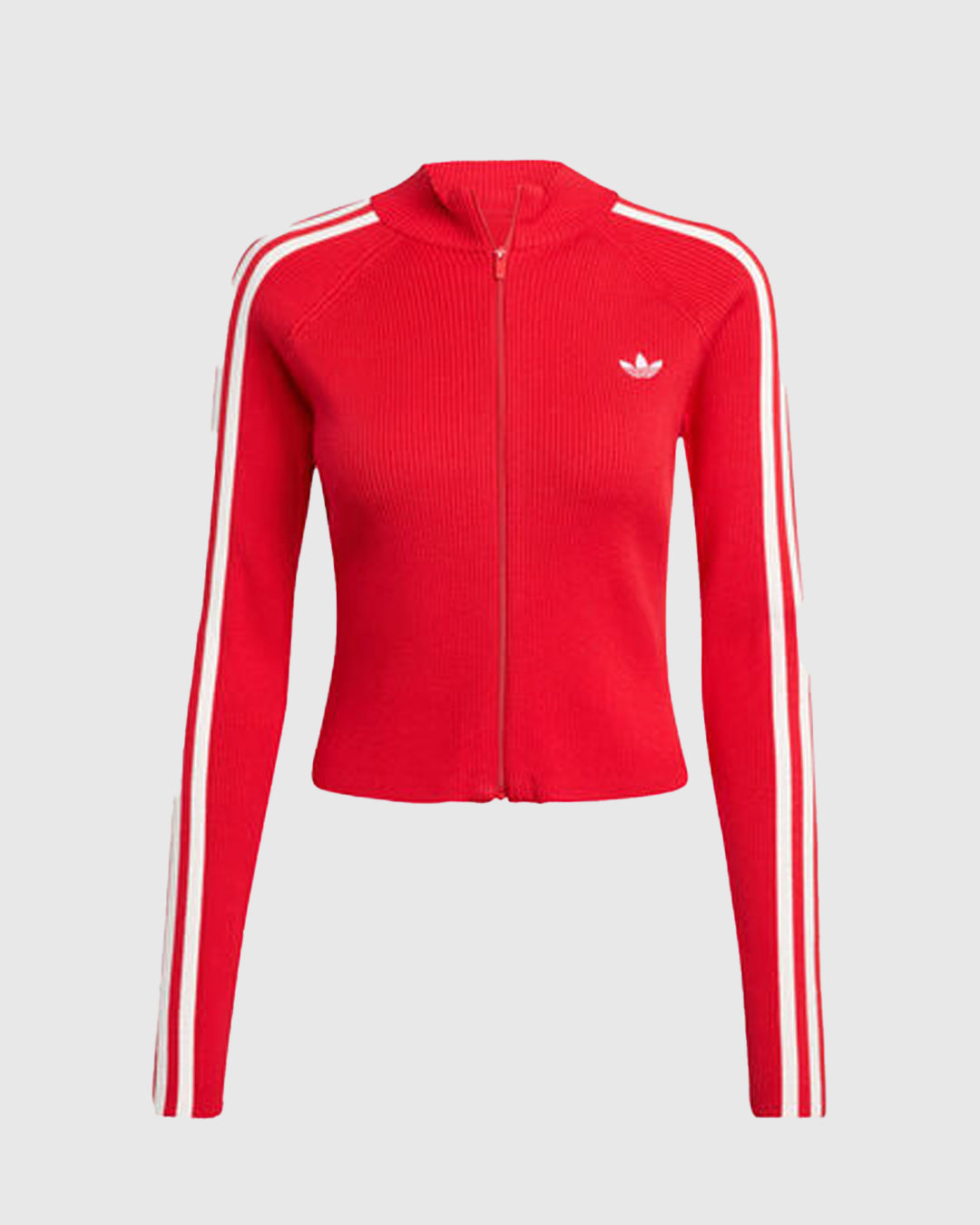 Adicolor 3-Stripes Slim Knit Track Top Red