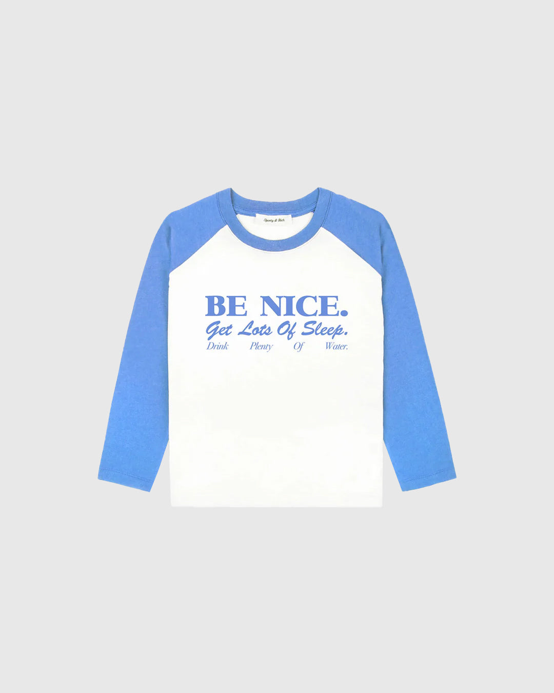 Be Nice Kids Baseball Tee White