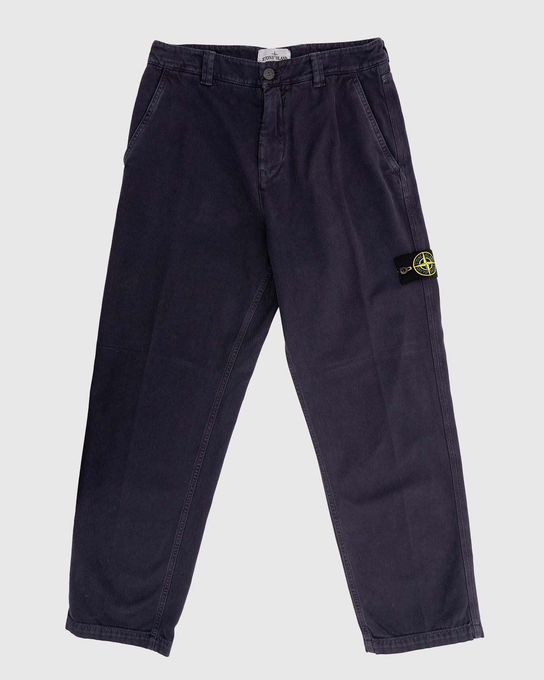 Canvas Weave Cotton Pants Navy