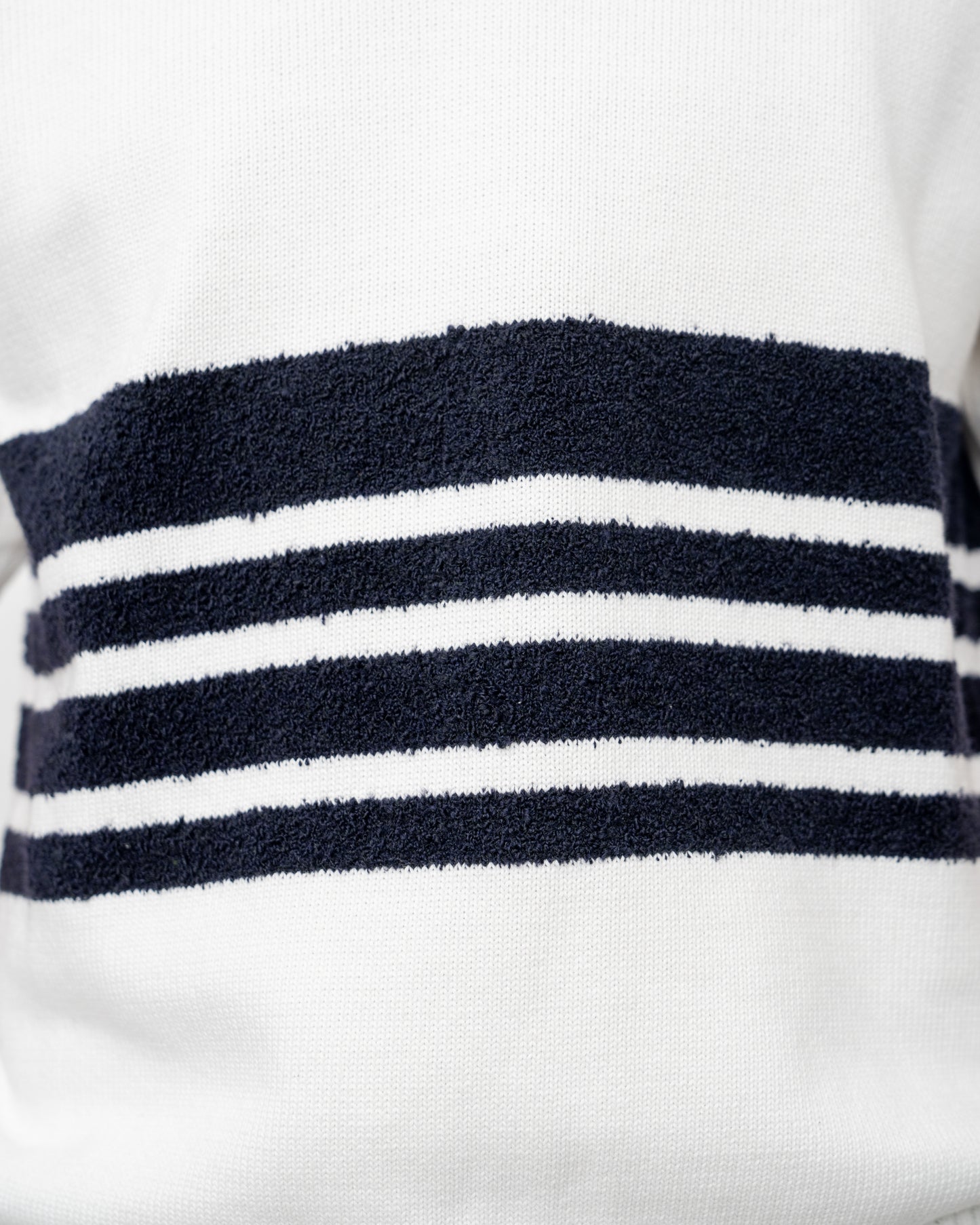 Panel Knit Polo Off-White