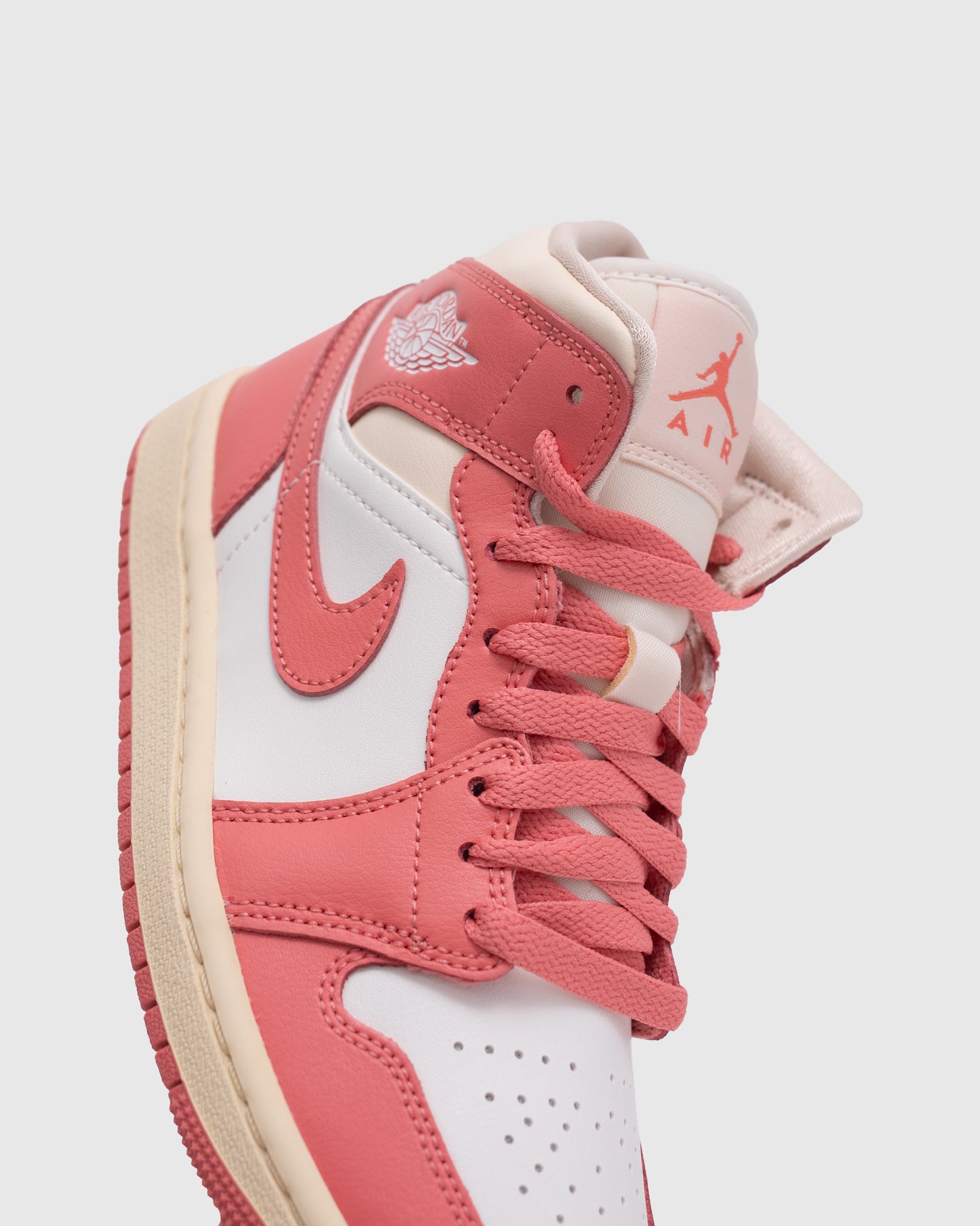 W Air Jordan 1 Mid Sail/Pink