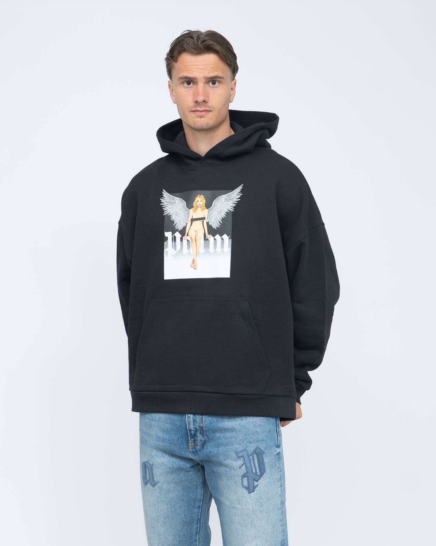 Crystal Pin Up Hoodie Black