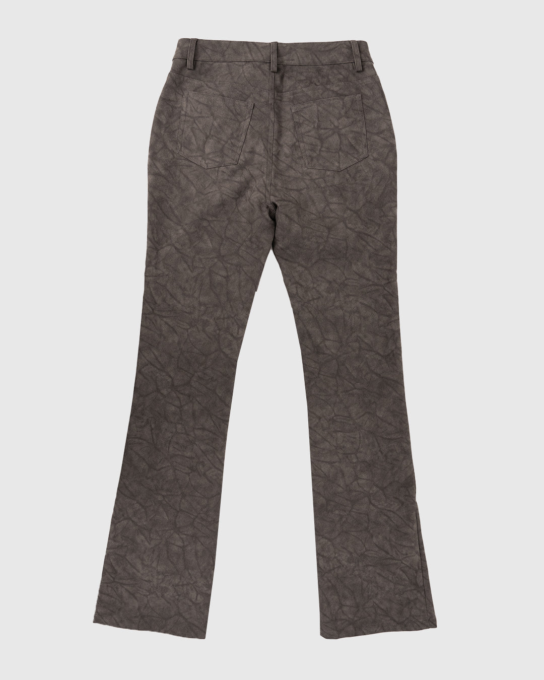 Faux Suede Trousers Dark Grey W'