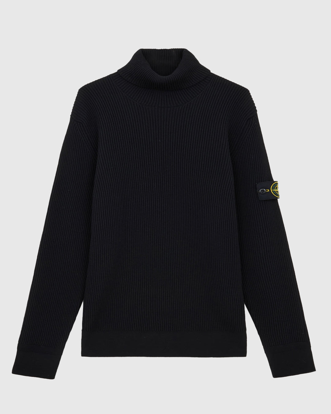 Full Rib RWS Wool T-Neck Black