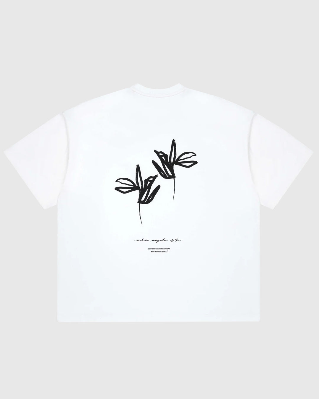 MKI Ink Flower T-Shirt White