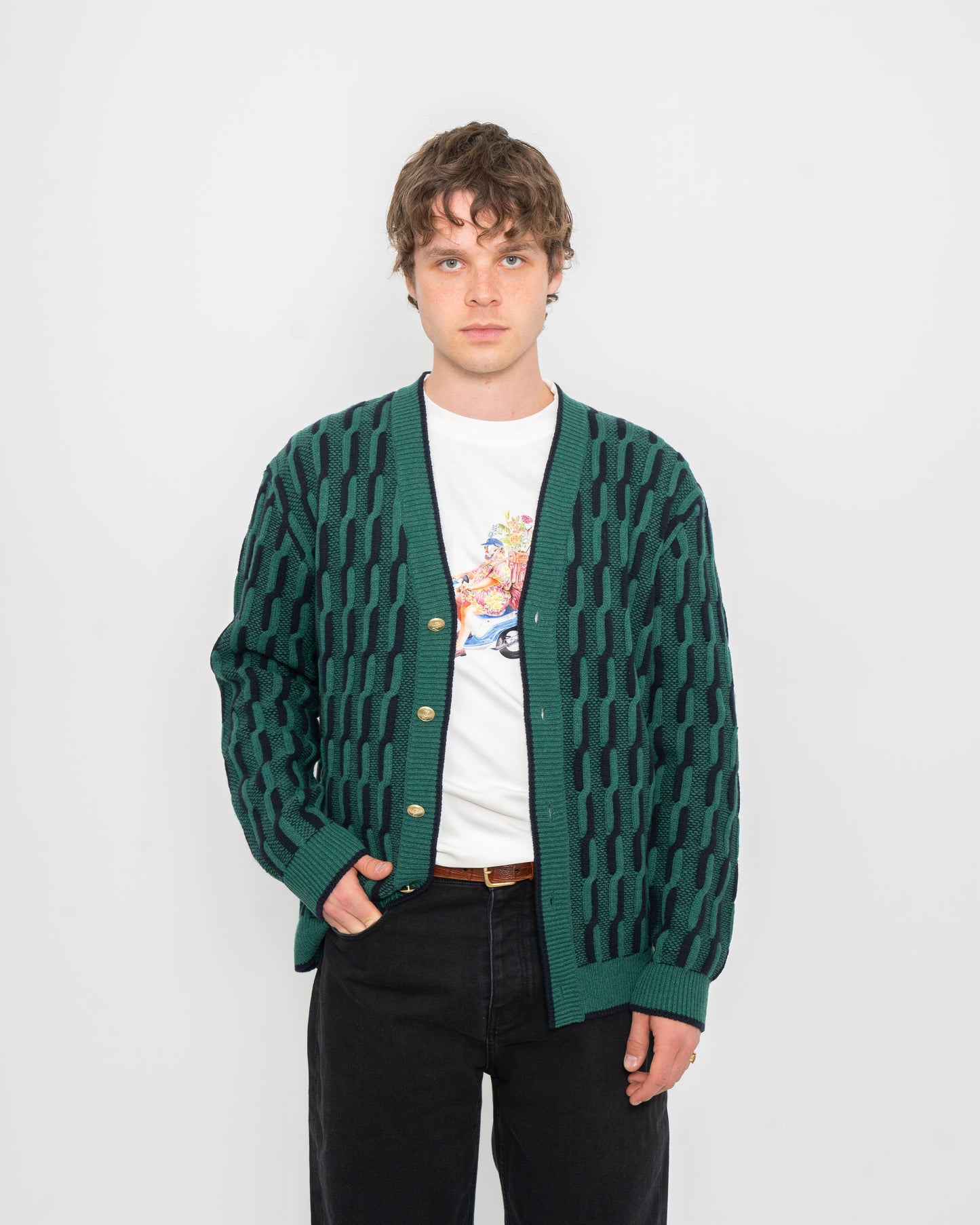 Le Cardigan Torsades Bicolore