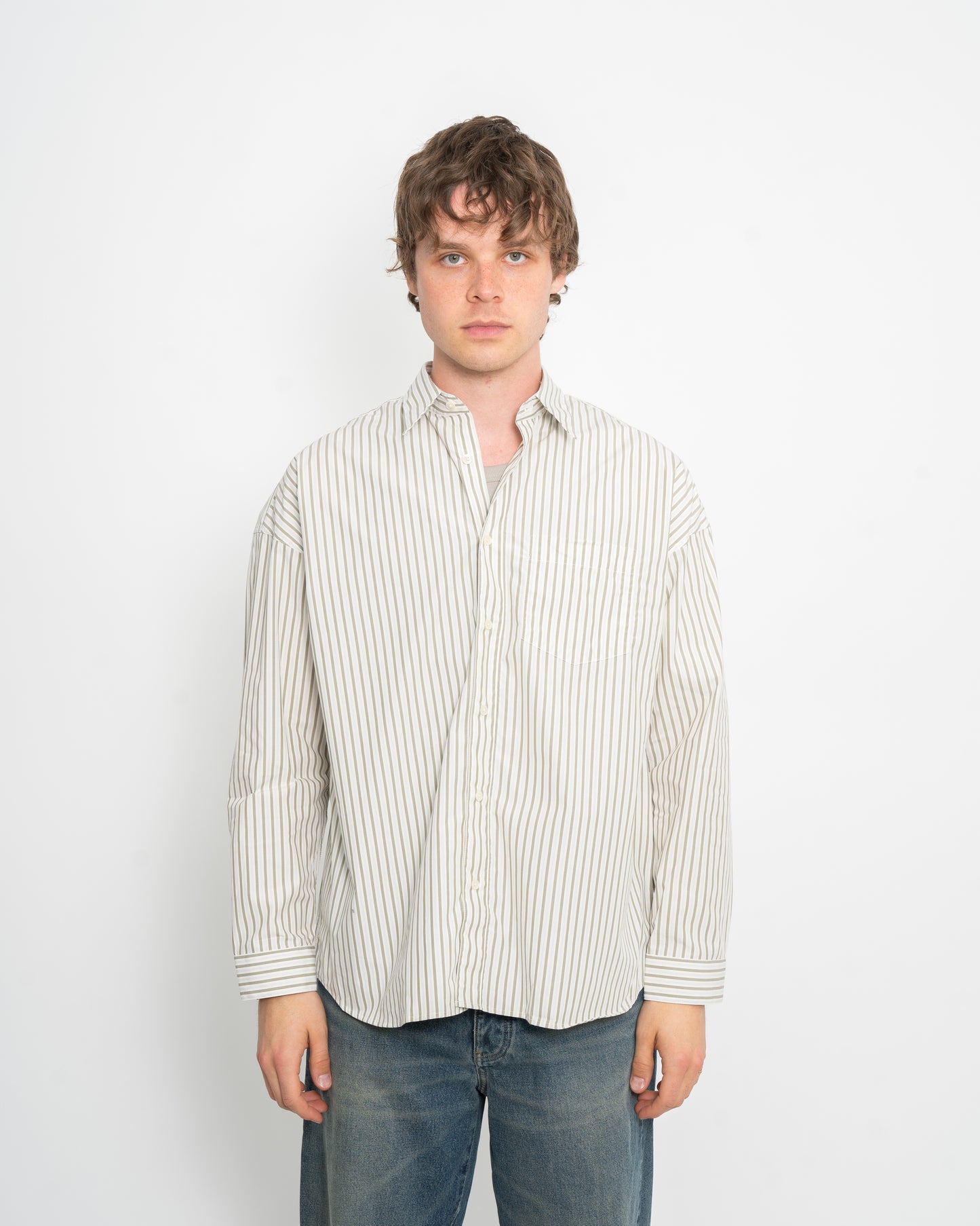 Stable Shirt Stripe Khaki