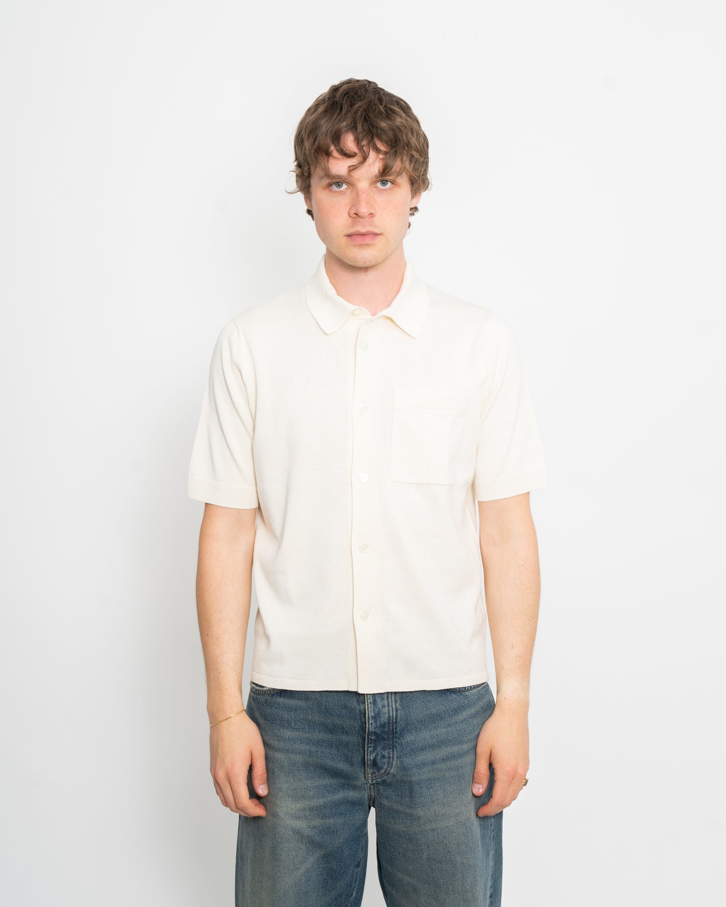 Rollo Cotton Linen SS Shirt Kit White