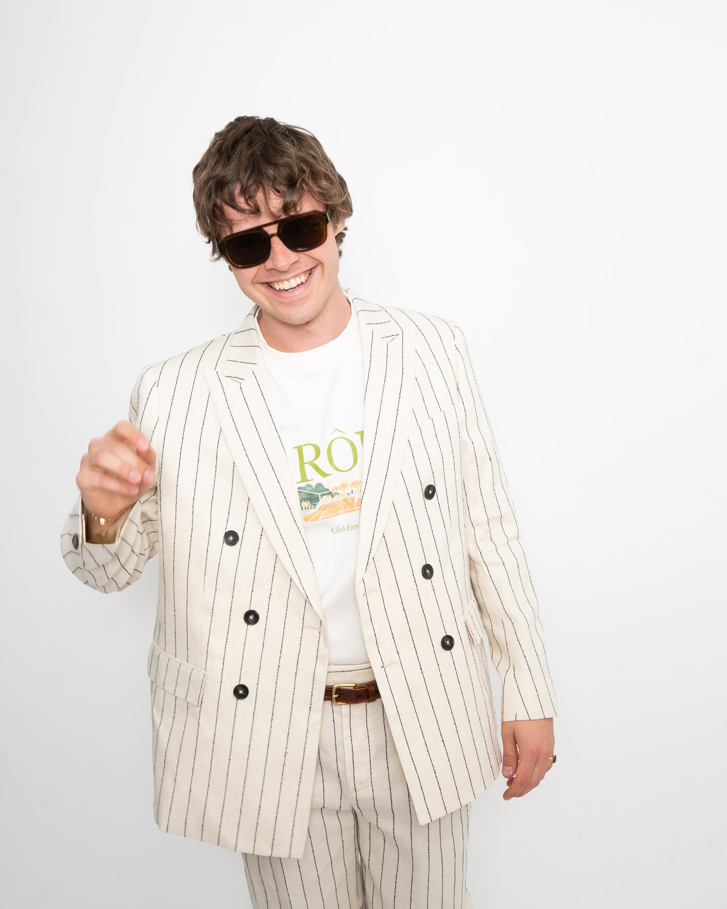 Le Blazer Croisé Rayures