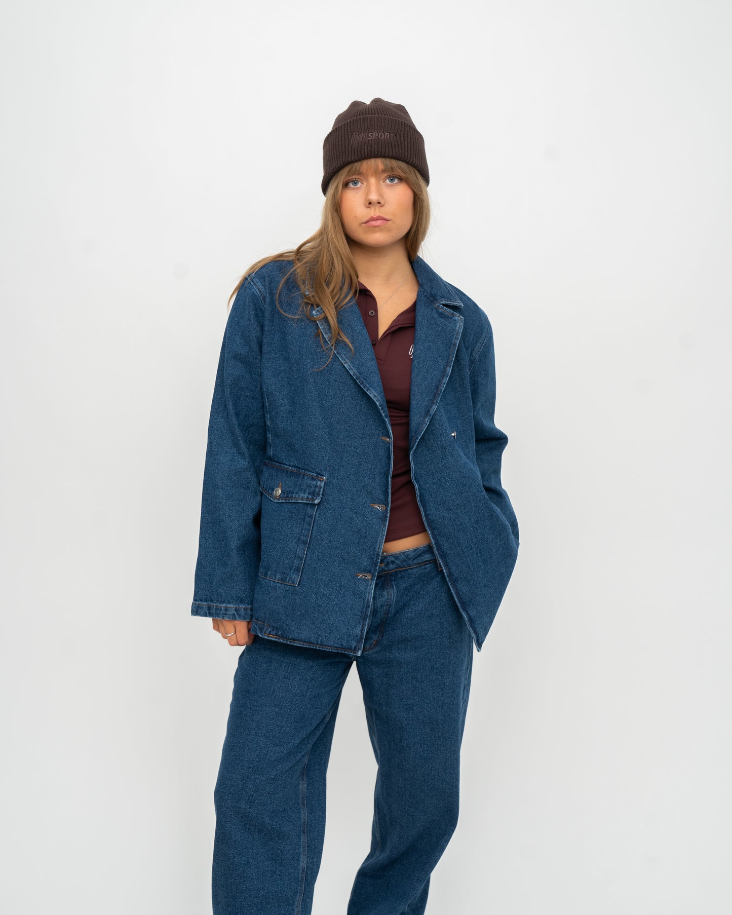 Victoria Denim Blazer Medium Blue