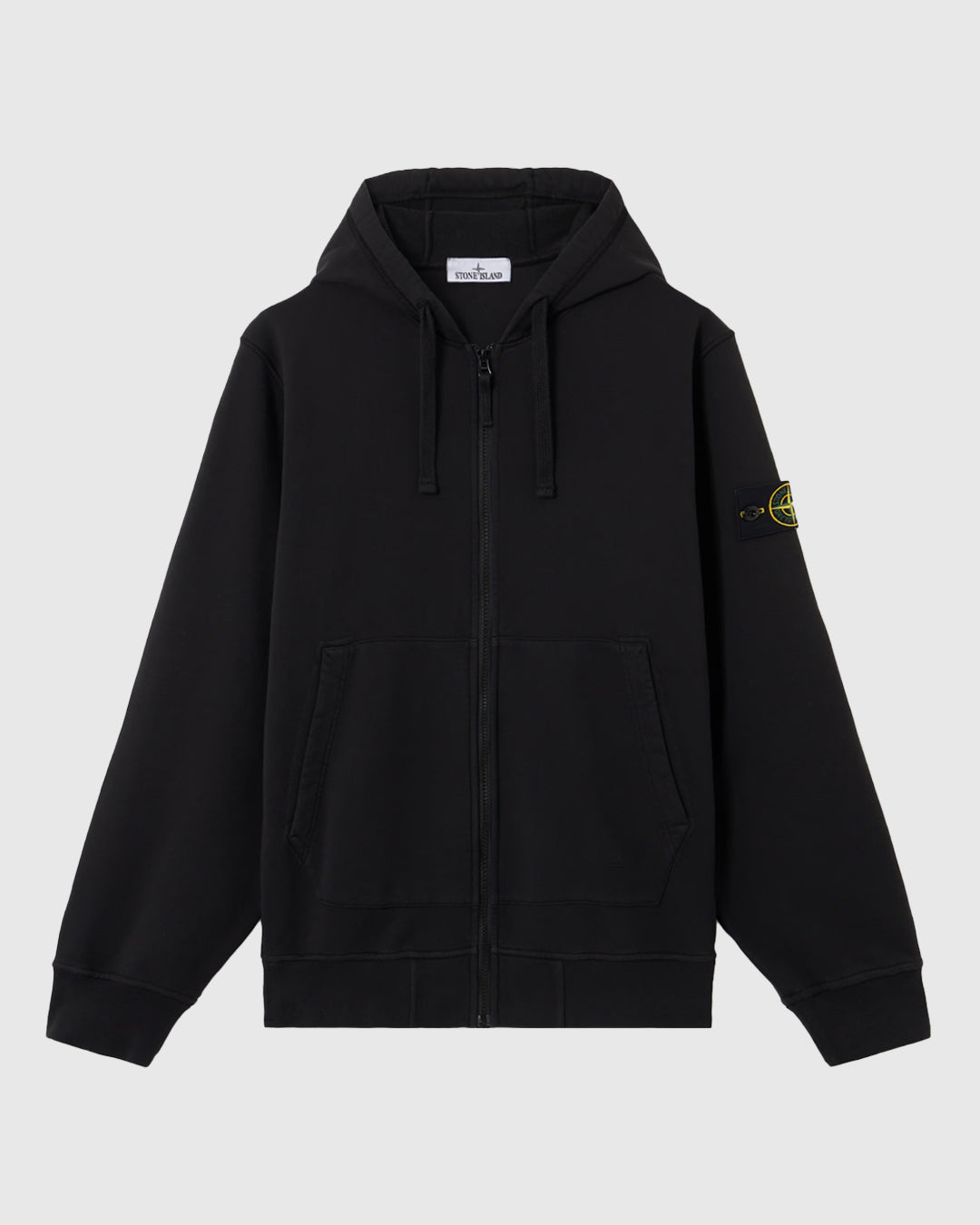 Organic Cotton Fleece Zip Up Hoodie Black
