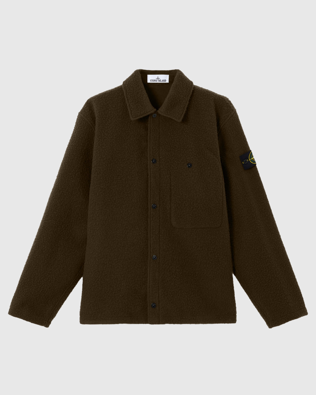 Virgin Wool Overshirt Military Green