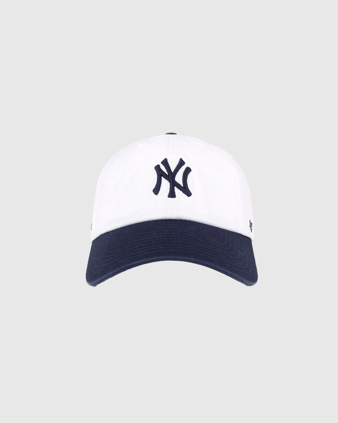 Yankees Serif Hat White/Dark Navy