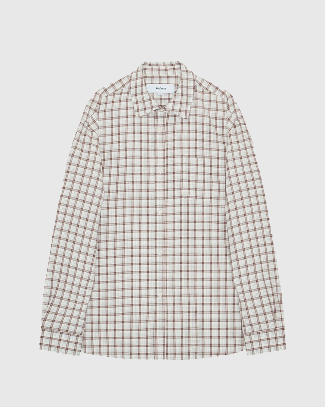 Cotton Merino Shirt White/Brown