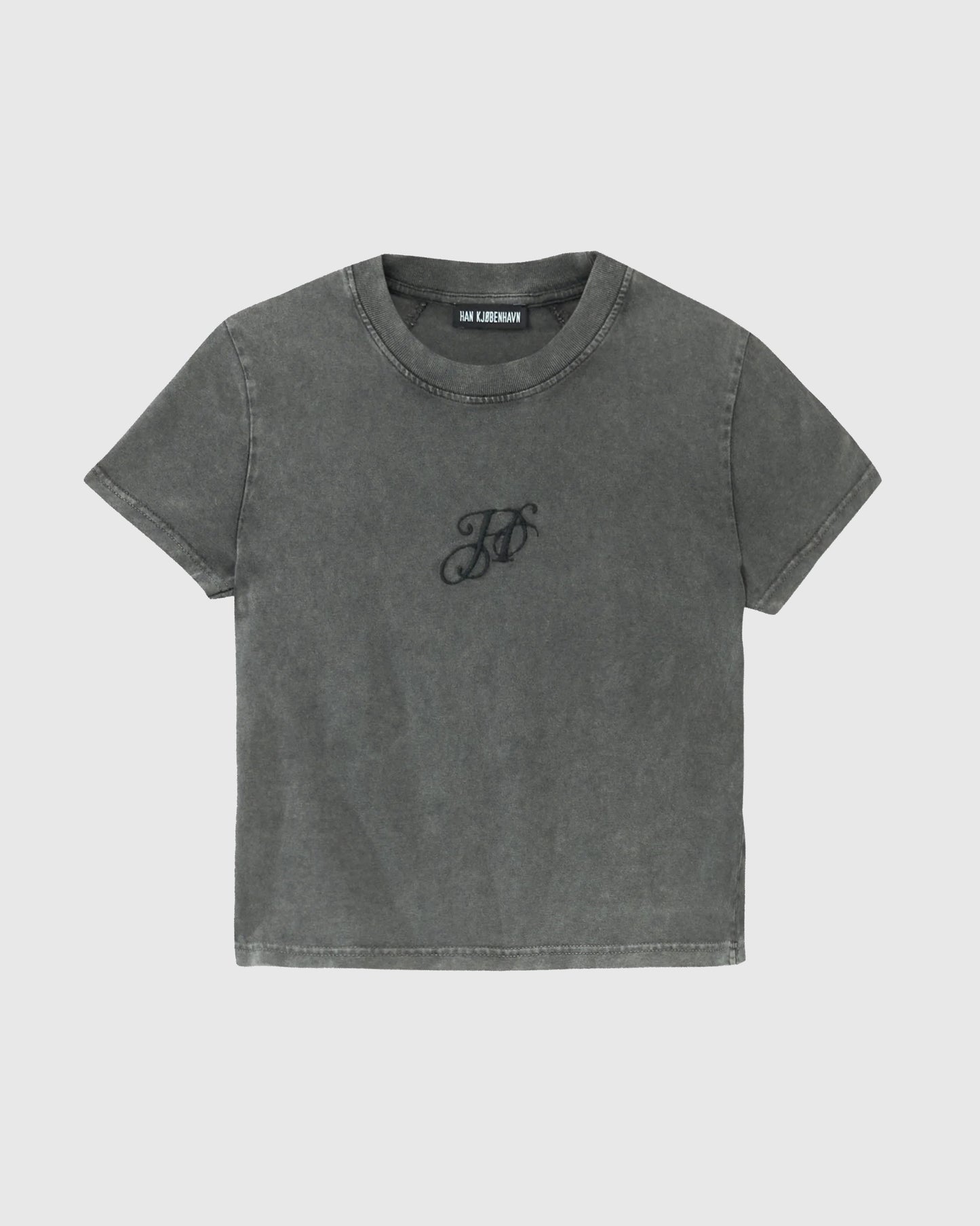 Monogram Slim Tee Dark Grey W'
