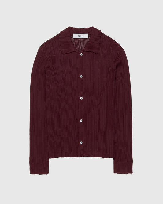 Jacques Shirt Maroon Mesh