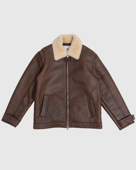 Palma Shearling Jacket Pawn Brown