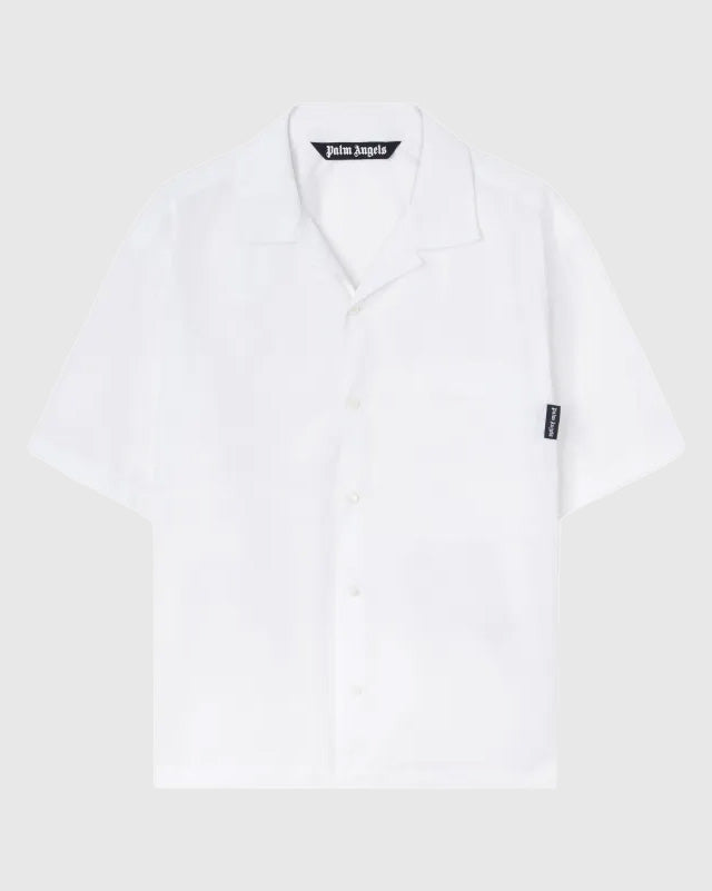 Curved Logo Classic Shirt S/S White