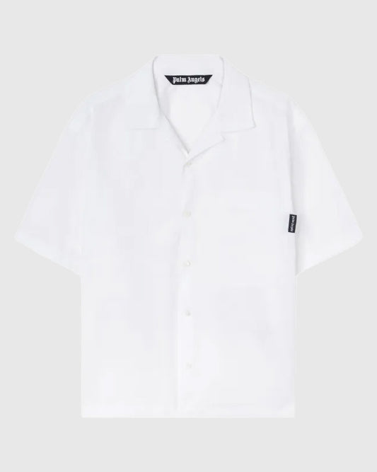 Curved Logo Classic Shirt S/S White