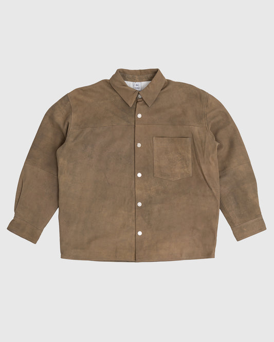 Zayne Suede Shirt Roasted Cashew