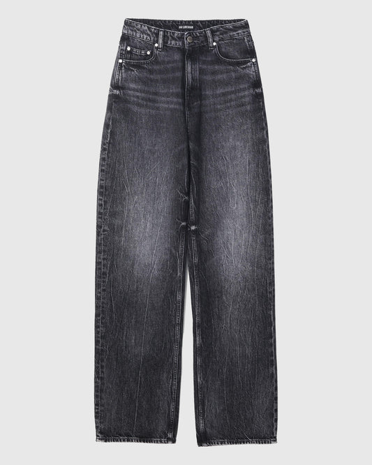 Baggy Denim Jeans Black Vein - 32