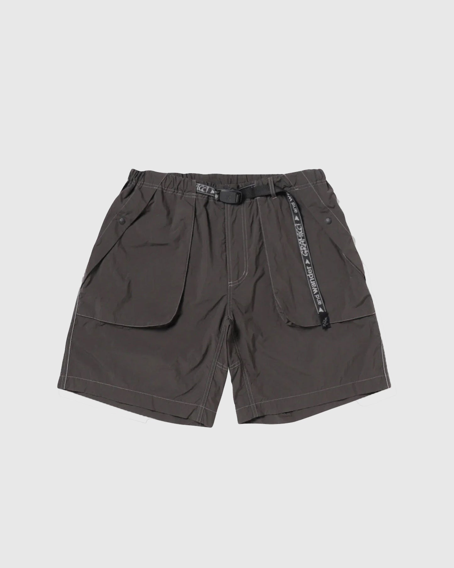 Brushed Nylon Shorts Charcoal
