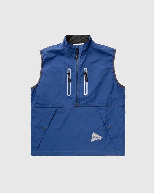 Brushed Nylon Vest Blue