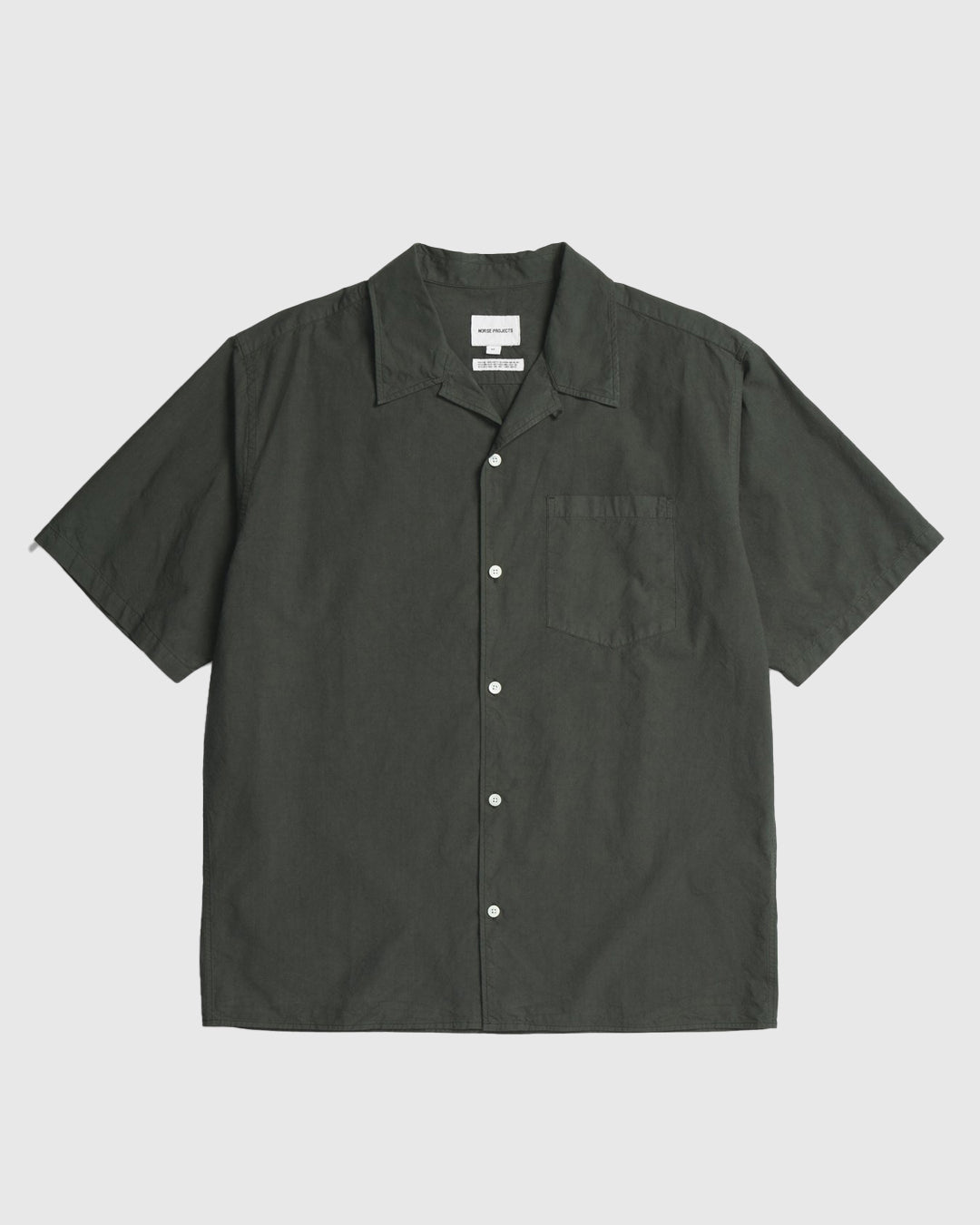 Carsten Cotton Tencel Shirt Black Olive