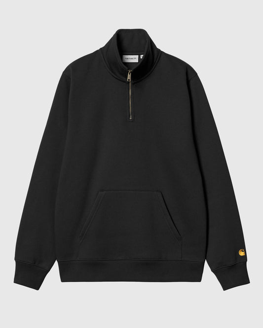 Chase Neck Zip Sweat Black/Gold