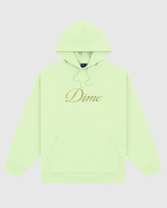 Cursive Logo Hoodie Sage Green