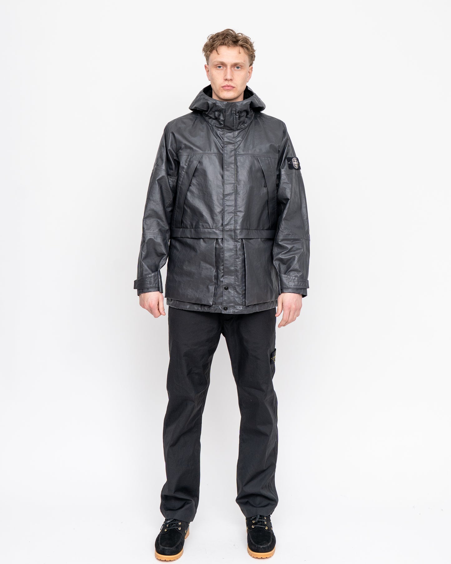 Light Leather Organza Charcoal