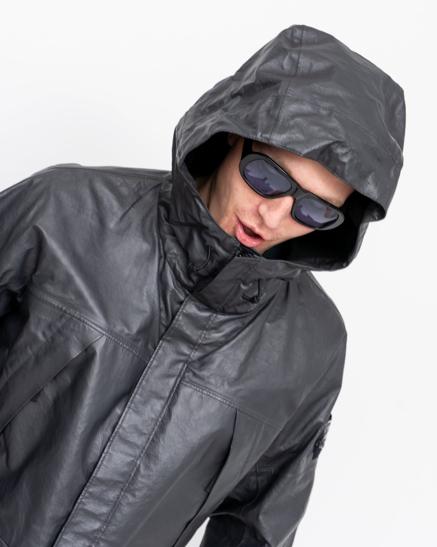 Light Leather Organza Charcoal