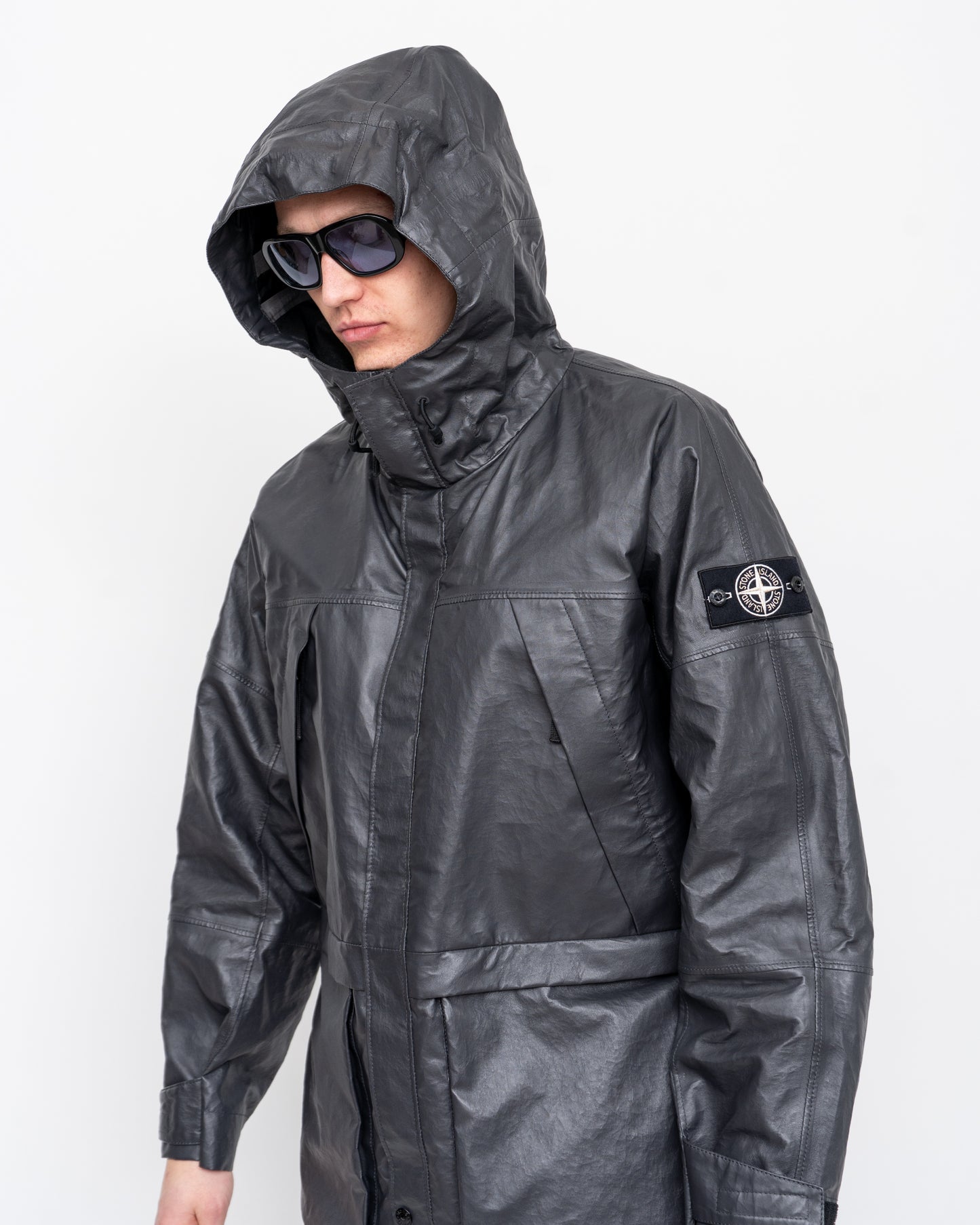 Light Leather Organza Charcoal