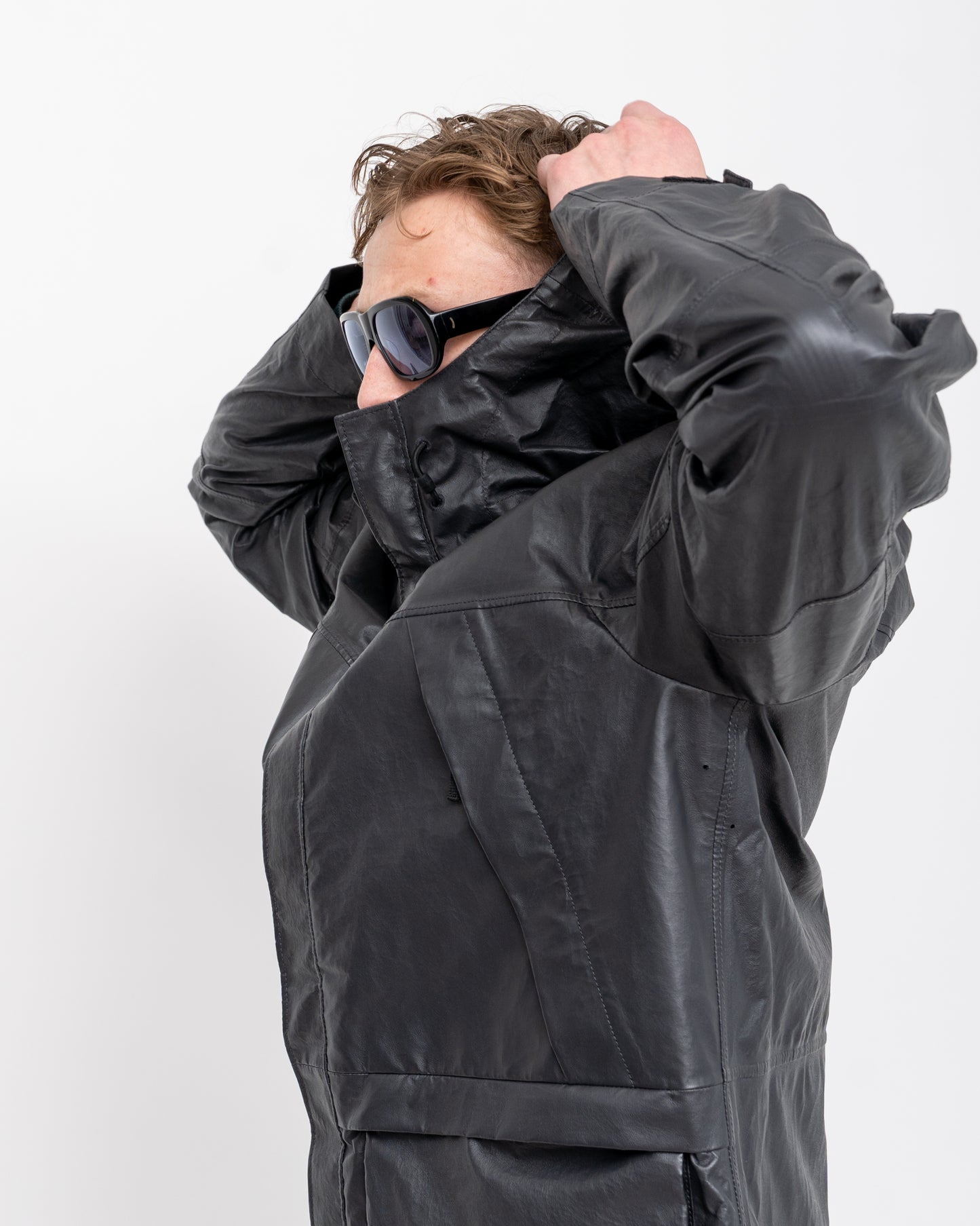 Light Leather Organza Charcoal