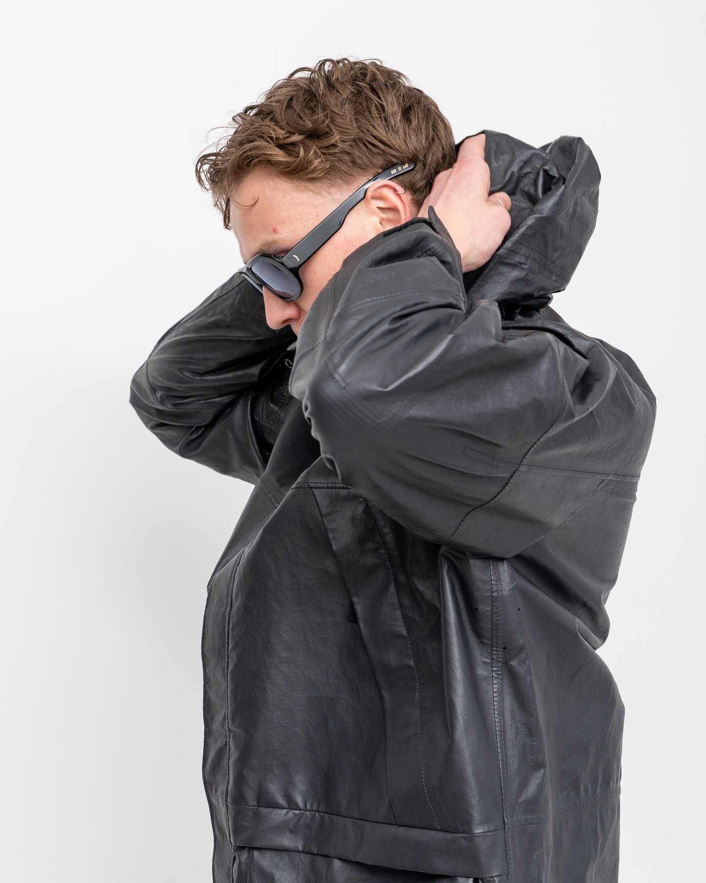 Light Leather Organza Charcoal