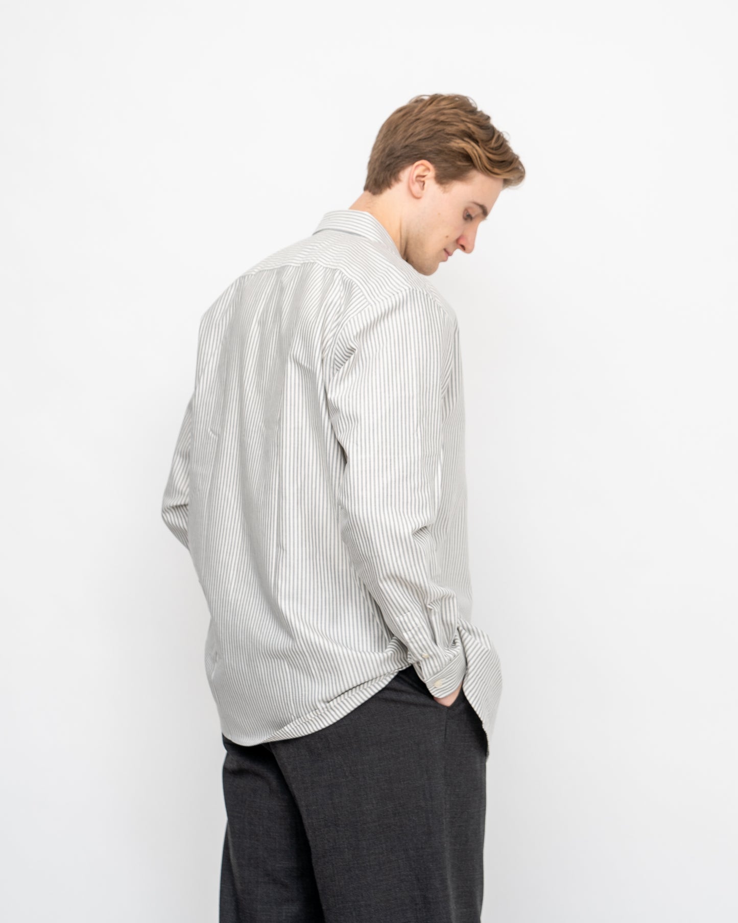 Deuce Oxford Shirt Charcoal Stripe