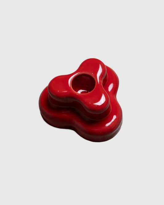 Pedro Candle Holder Rauður