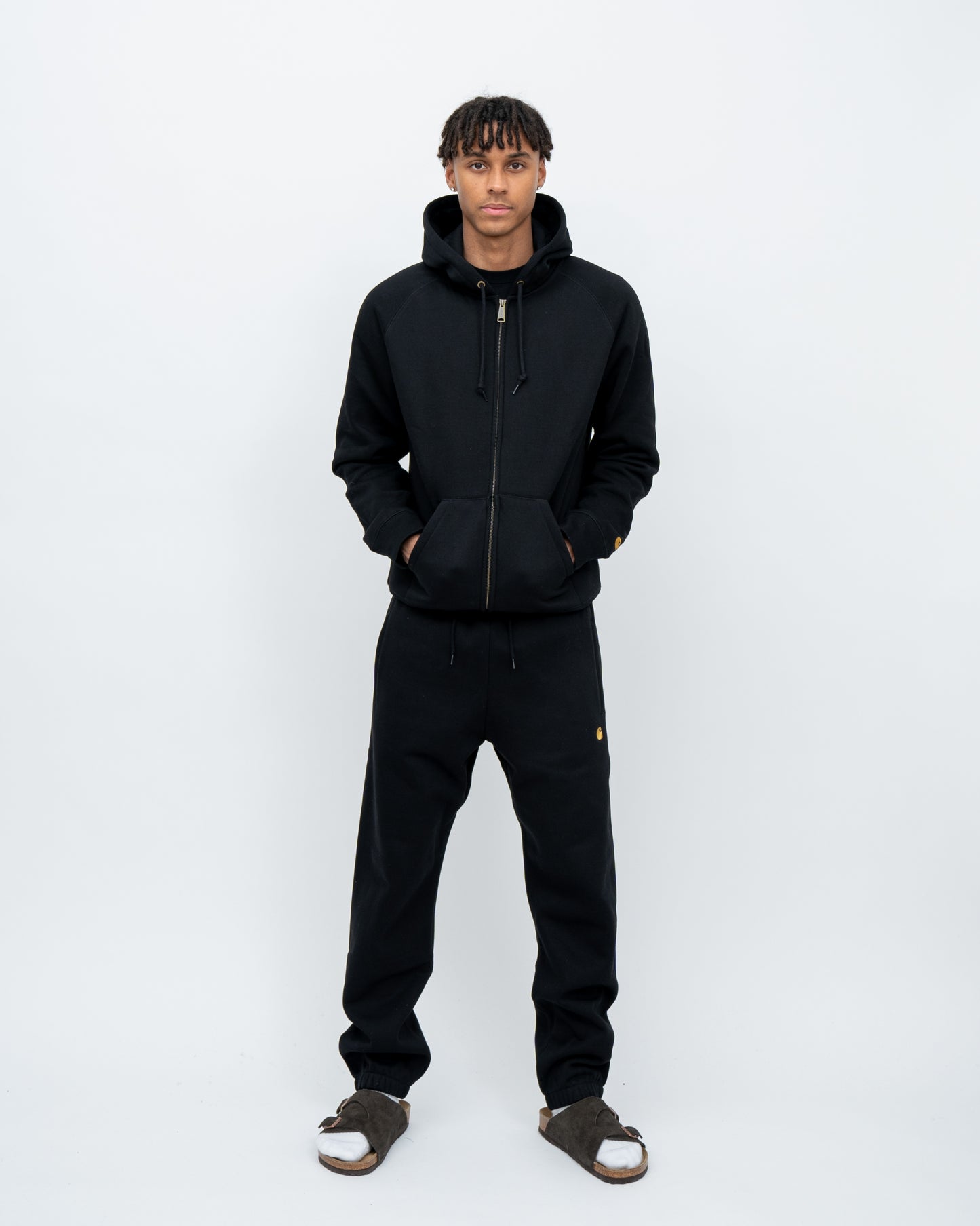 Hooded Chase Jacket Black/Gold