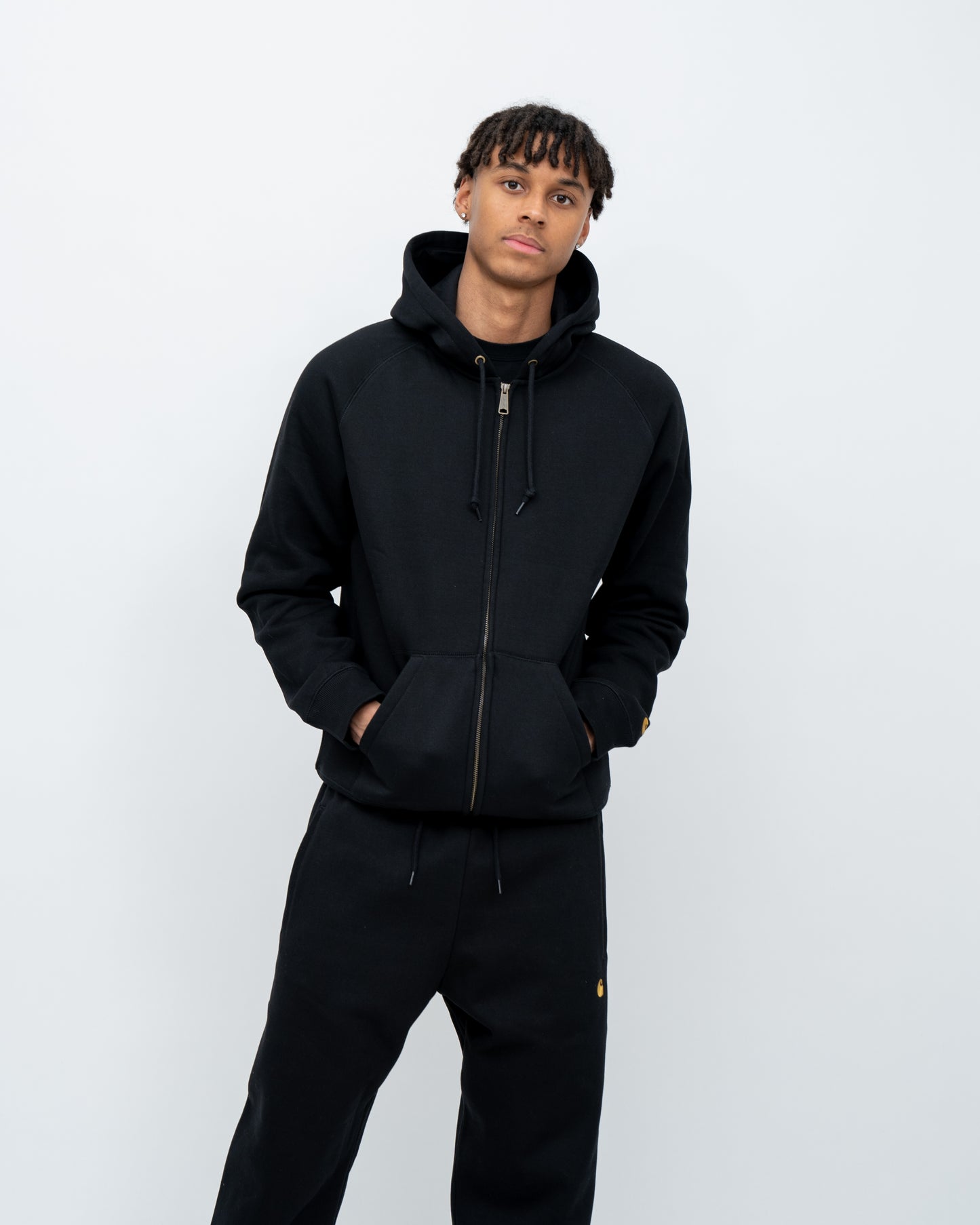 Hooded Chase Jacket Black/Gold
