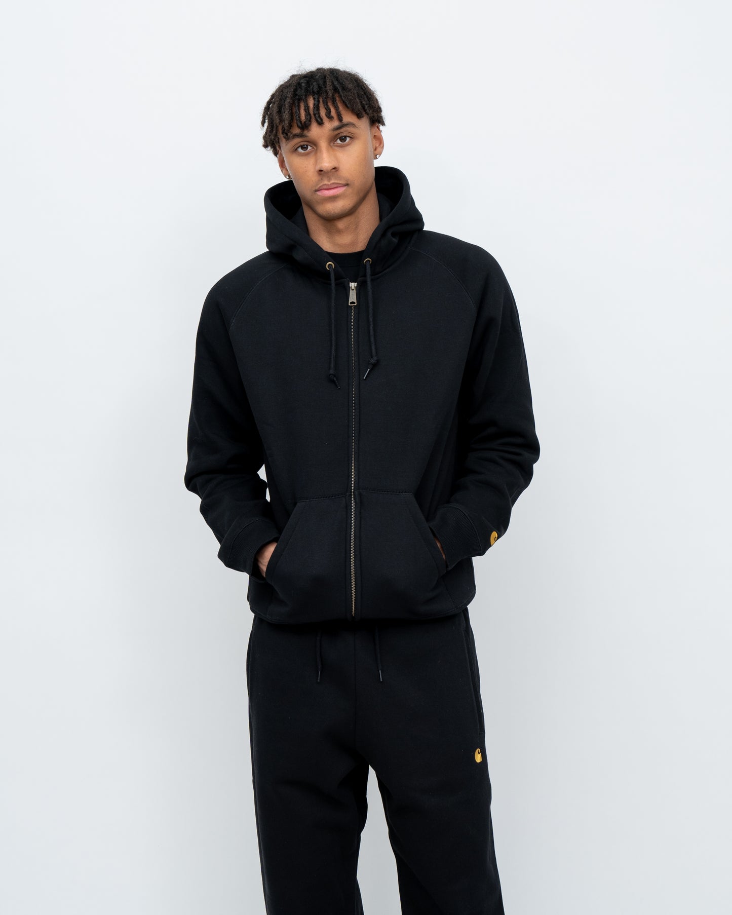 Hooded Chase Jacket Black/Gold