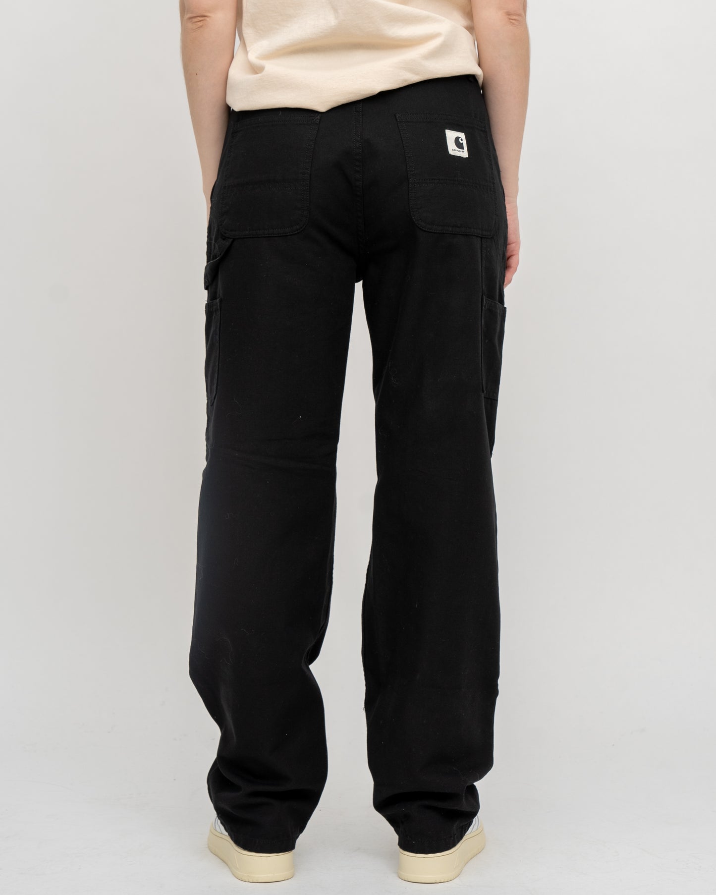 W' Pierce Double Knee Pant Black Rinsed