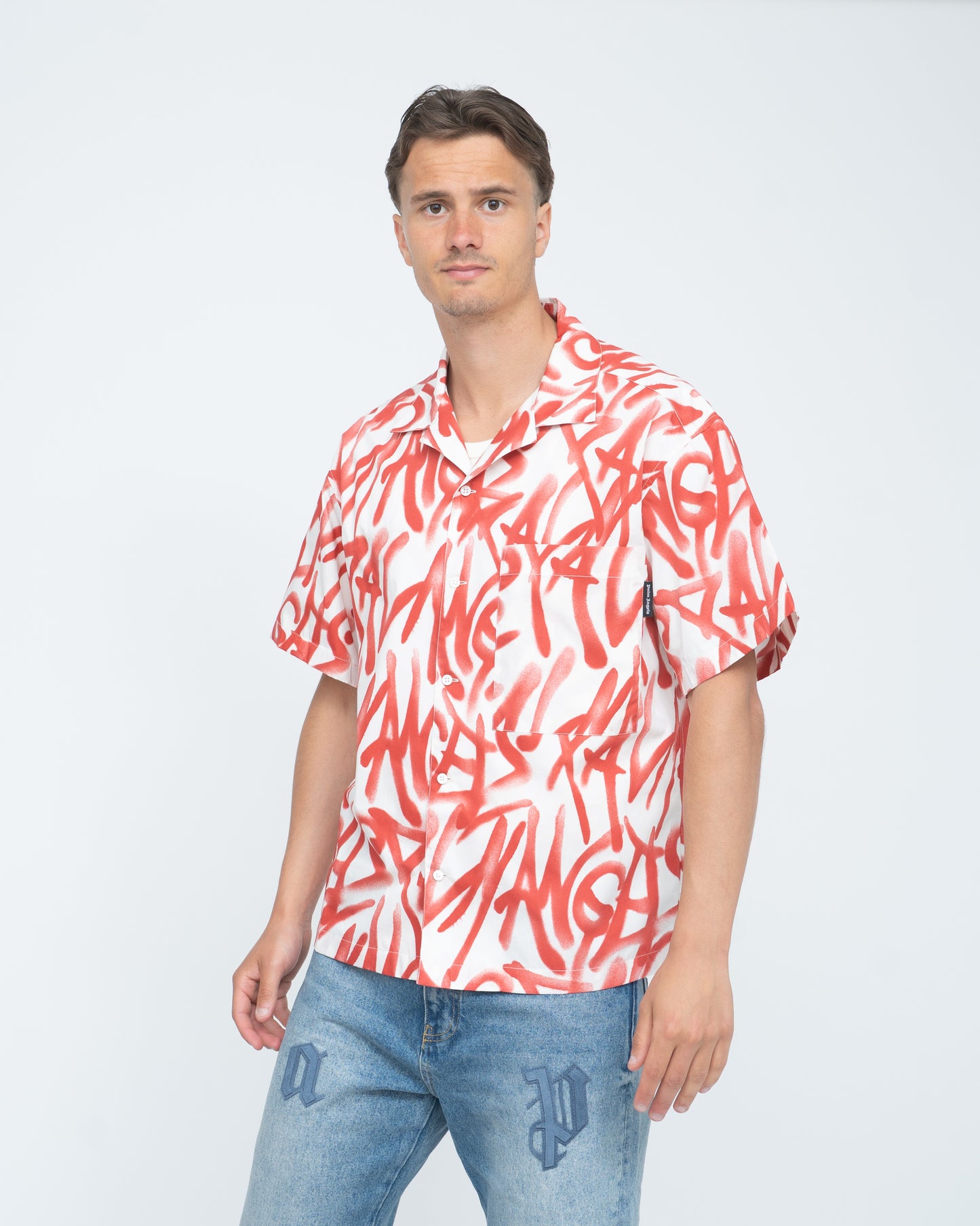 Graffiti Bowling Shirt S/S Off White