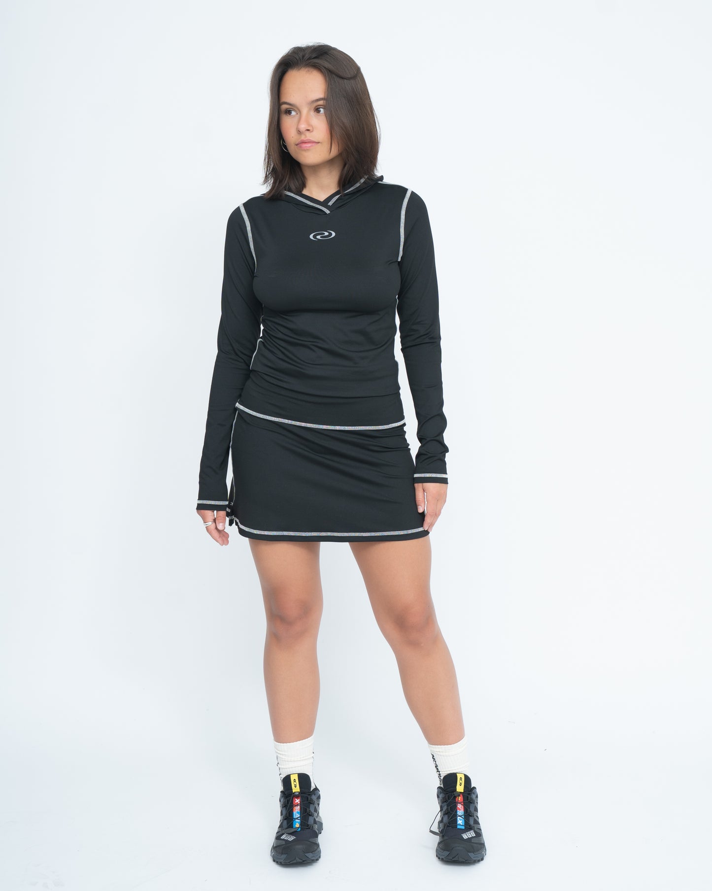 AliRS Hoodie Blouse Black