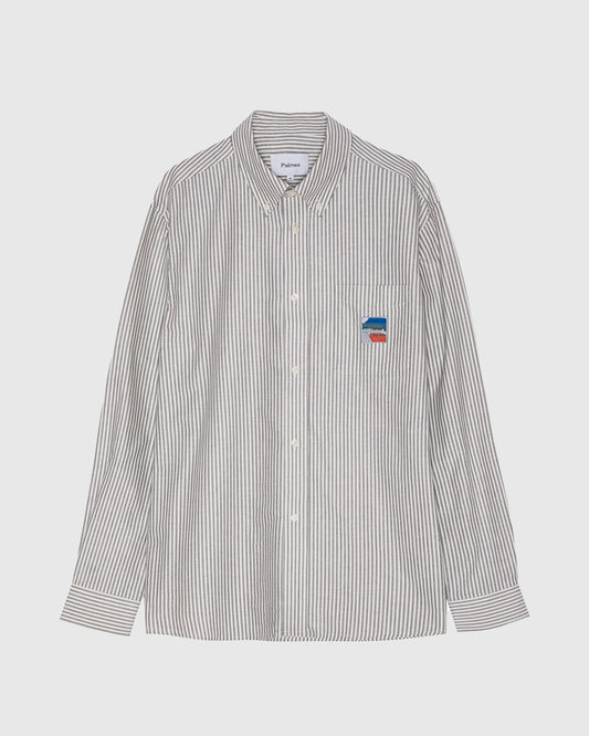 Deuce Oxford Shirt Charcoal Stripe