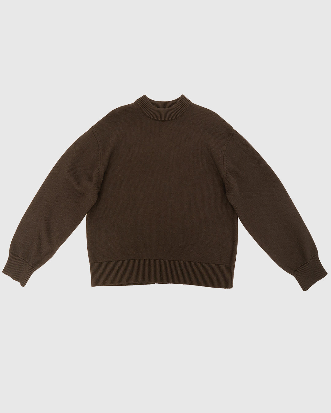 Diamond Seam Crewneck Coffee Brown