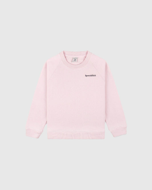 Eat More Veggies Kids Crewneck Pink Dolphin