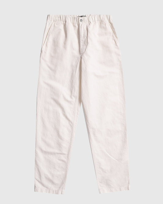 Ezra Relaxed Cotton Linen Trousers Kit White