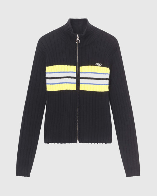 GraysonRS Knit Zip Cardigan Black