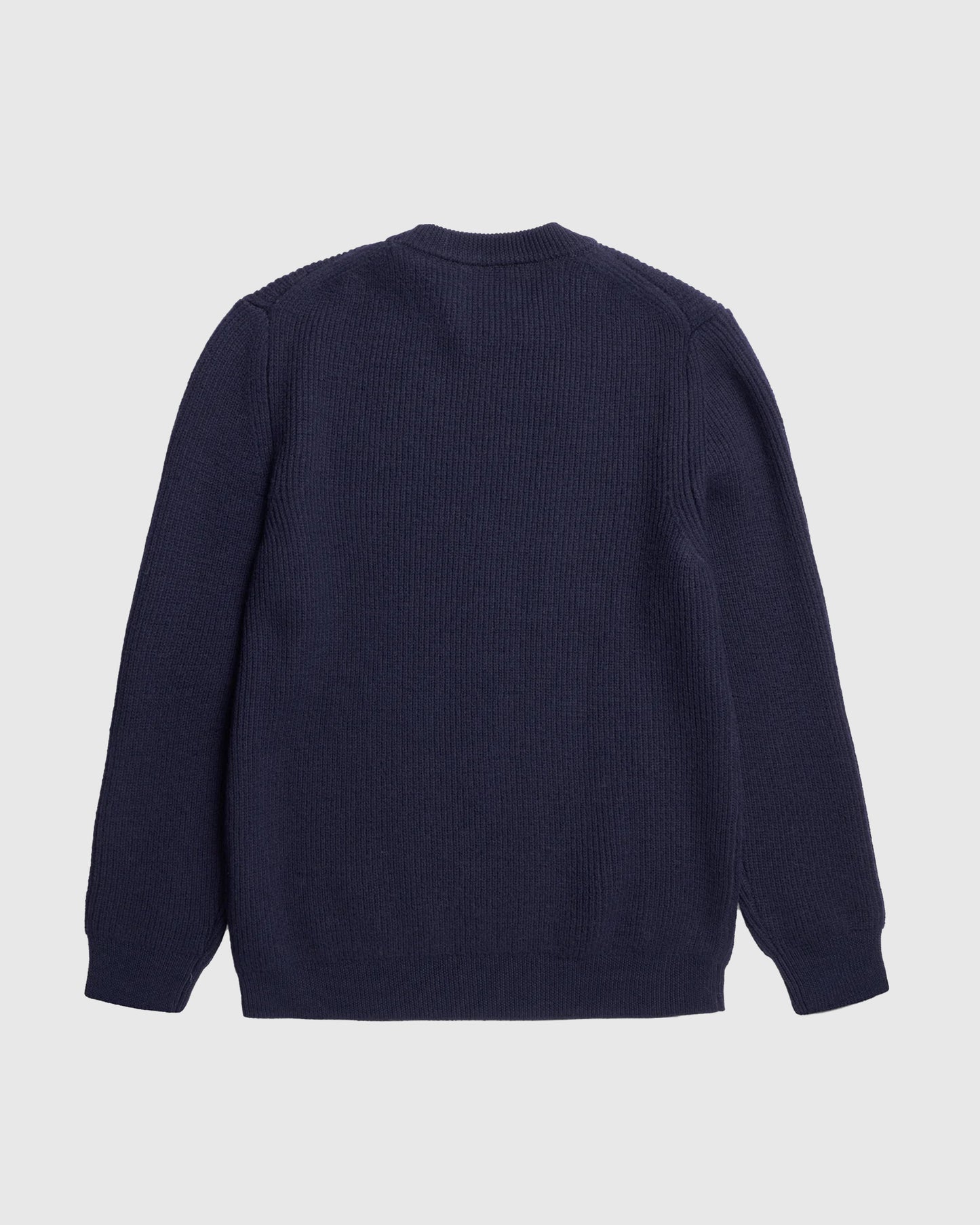 Henning Cotton Wool Rib Sweater Dark Navy