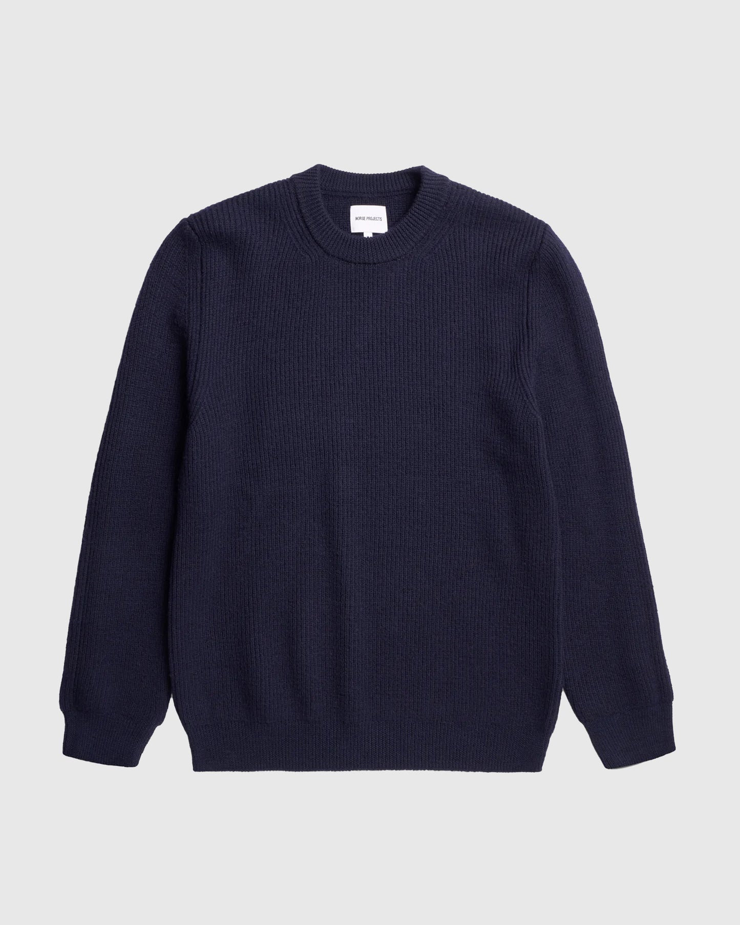 Henning Cotton Wool Rib Sweater Dark Navy